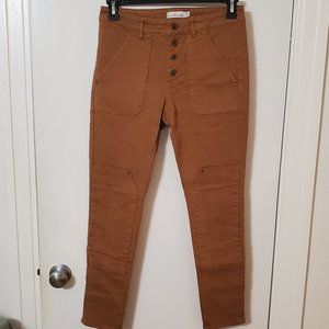 LL Bean Signature Cargo Skinny Jeans | Tan | Size 6